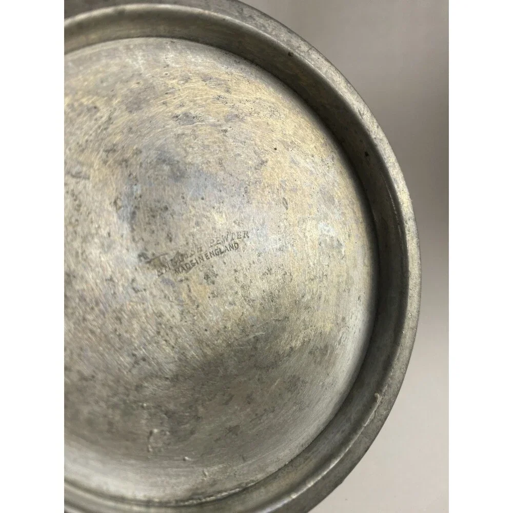 Vintage English Pewter Tankard Mug Made in England Heavy Metal Beer Cup 5”